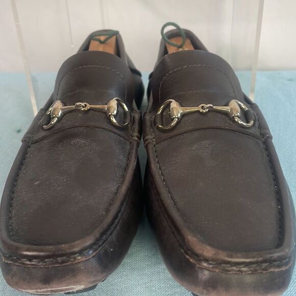 Gucci Mens Brown Horse Bit Loafers - Picture 3 of 5